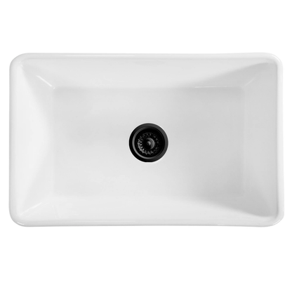 Baiachi 765X455X255mm Butler Farmhouse Fireclay Kitchen Laundry Sink Matte Black Waste