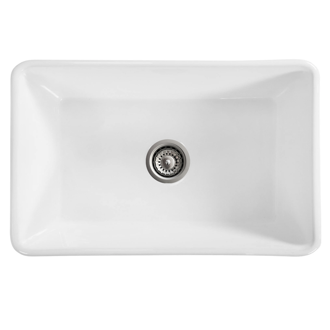 Baiachi 765X455X255mm Butler Farmhouse Fireclay Kitchen Laundry Sink Stainless Steel Waste
