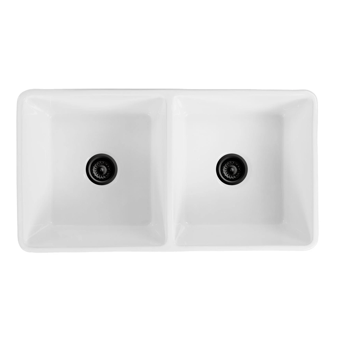 Baiachi 835X455X255mm Butler Farmhouse Fireclay Kitchen Laundry Sink Matte Black Waste