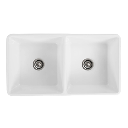 Baiachi 835X455X255mm Butler Farmhouse Fireclay Kitchen Laundry Sink Stainless Steel Waste