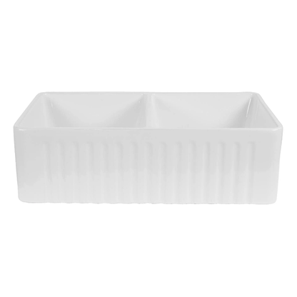 Baiachi 835X455X255mm Butler Farmhouse Fireclay Kitchen Laundry Sink Antique Bronze Waste
