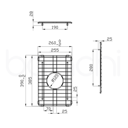 Baiachi Kitchen Sink Grid Stainless Steel
