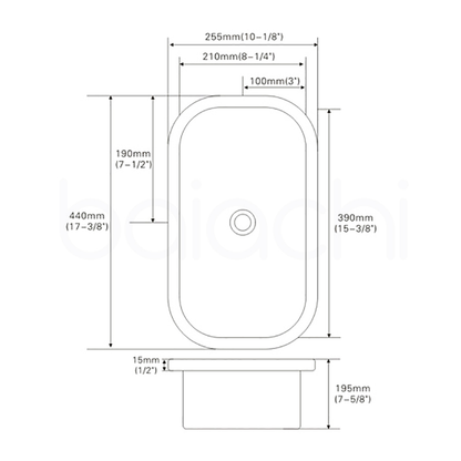 Baiachi Ceramic Kitchen and Laundry Undermount Sink