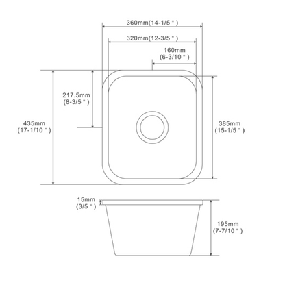 Baiachi Ceramic Kitchen and Laundry Undermount Sink