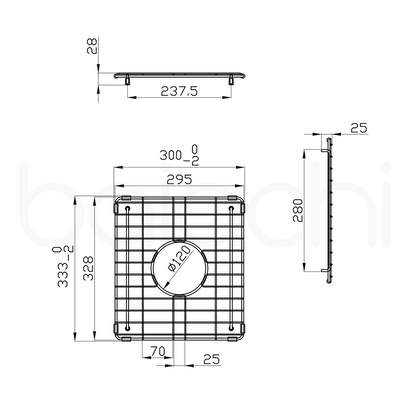 Baiachi Kitchen Sink Grid Stainless Steel
