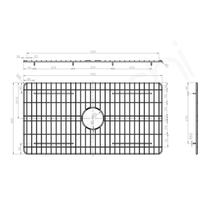Baiachi Butler Farmhouse Kitchen Laundry Sink Grid Stainless Steel BA3318-GRID