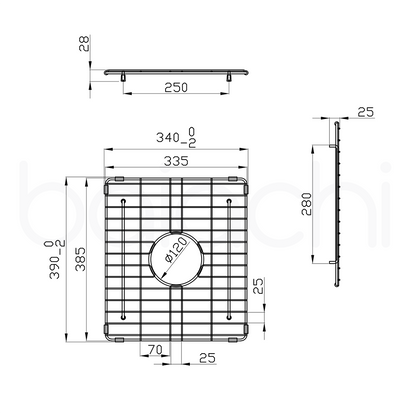 Baiachi Kitchen Sink Grid Antique Bronze
