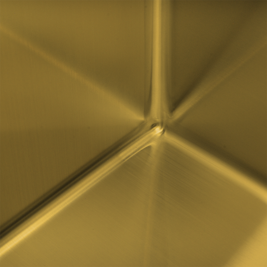 340X440mm Handmade Laundry Kitchen Sink Top/Under Mount Brushed Gold