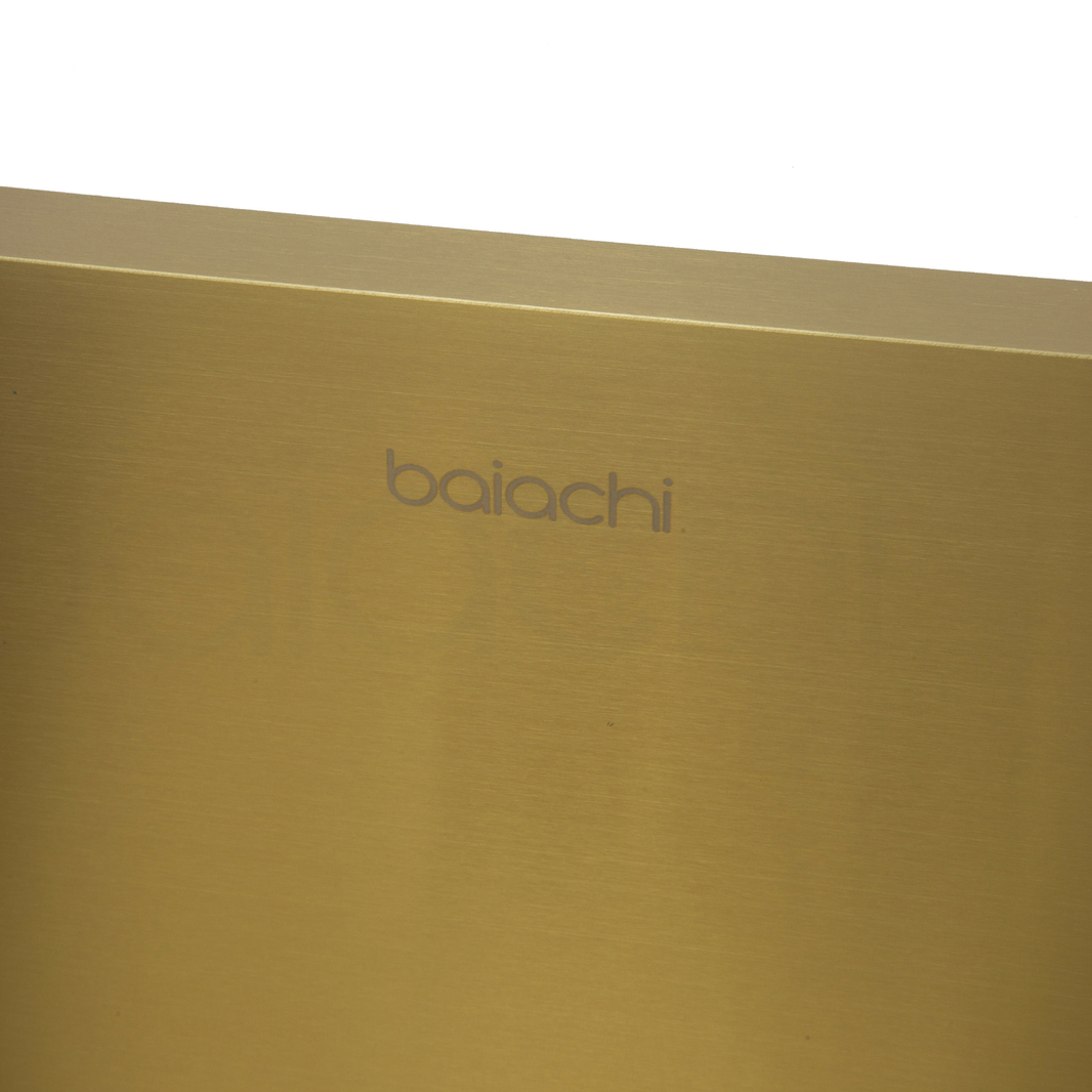 340X440mm Handmade Laundry Kitchen Sink Top/Under Mount Brushed Gold