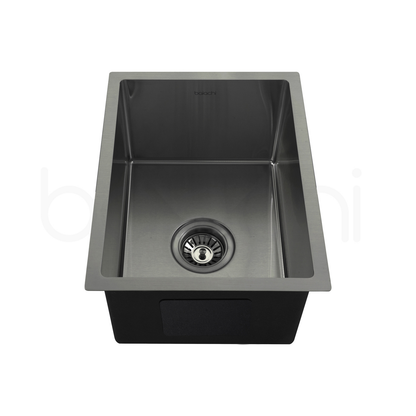 340X440mm Handmade Laundry Kitchen Sink Top/Under Mount Gun Metal