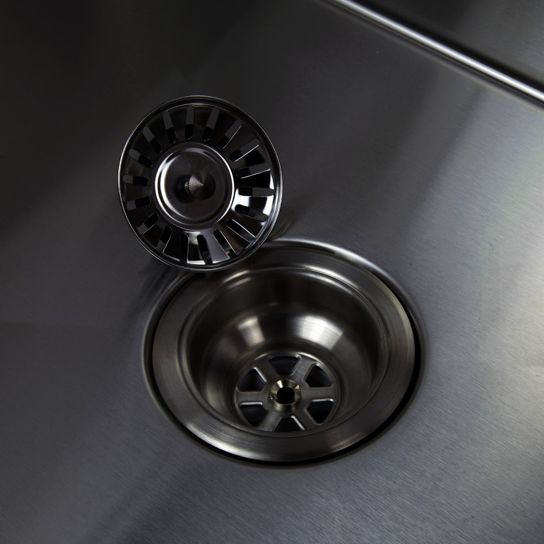 Baiachi 350x450 Handmade Kitchen and Laundry Stainless Steel Sink Single Bowl Top Undermount Gun Metal