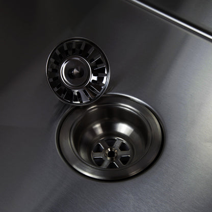 Baiachi 350x450 Handmade Kitchen and Laundry Stainless Steel Sink Single Bowl Top Undermount Gun Metal