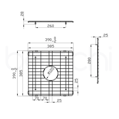 Baiachi Kitchen Sink Grid Stainless Steel