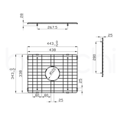 Baiachi Kitchen Sink Grid Stainless Steel