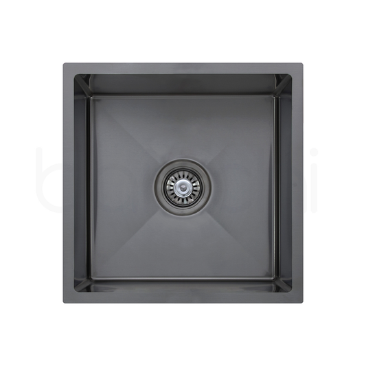 440X440mm Handmade Laundry Kitchen Sink Top/Under Mount Gun Metal