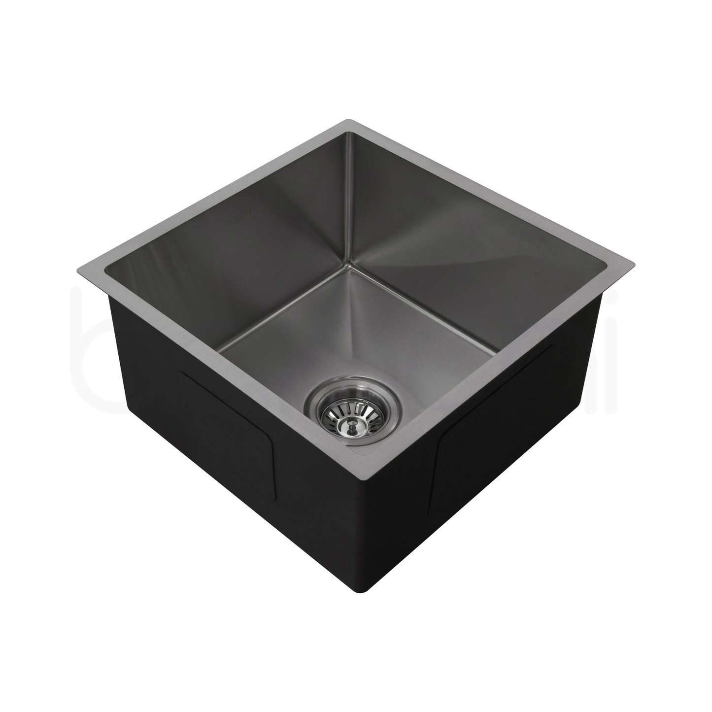 440X440mm Handmade Laundry Kitchen Sink Top/Under Mount Gun Metal