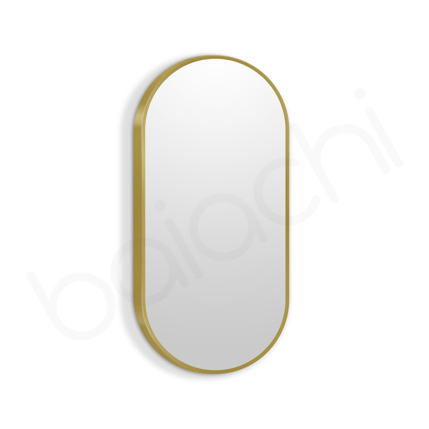 Baiachi Cora Oval 450mmx900mm Frame Mirror Brushed Gold