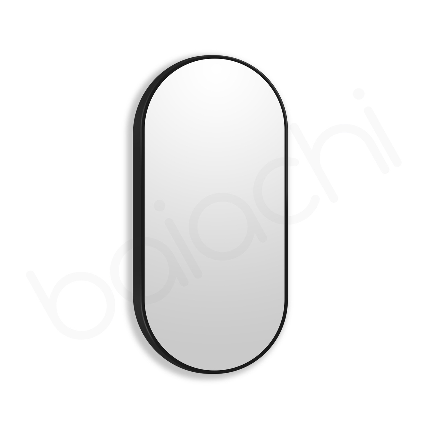 Baiachi Cora Oval 450mmx900mm Frame Mirror Matte Black