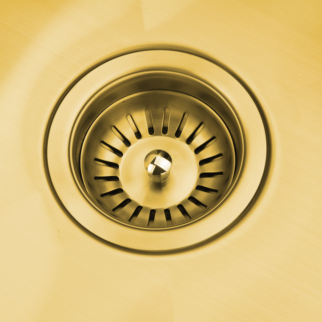 Baiachi 550x450 Handmade Kitchen and Laundry Stainless Steel Sink Single Bowl Top Undermount Brushed Gold