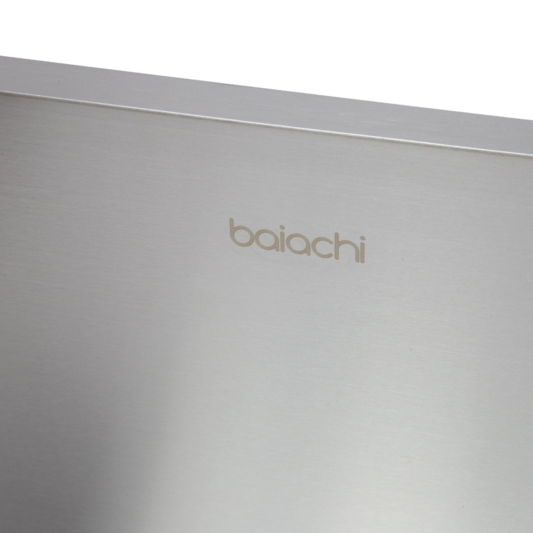 Baiachi 550x450 Handmade Kitchen and Laundry Stainless Steel Sink Single Bowl Top Undermount