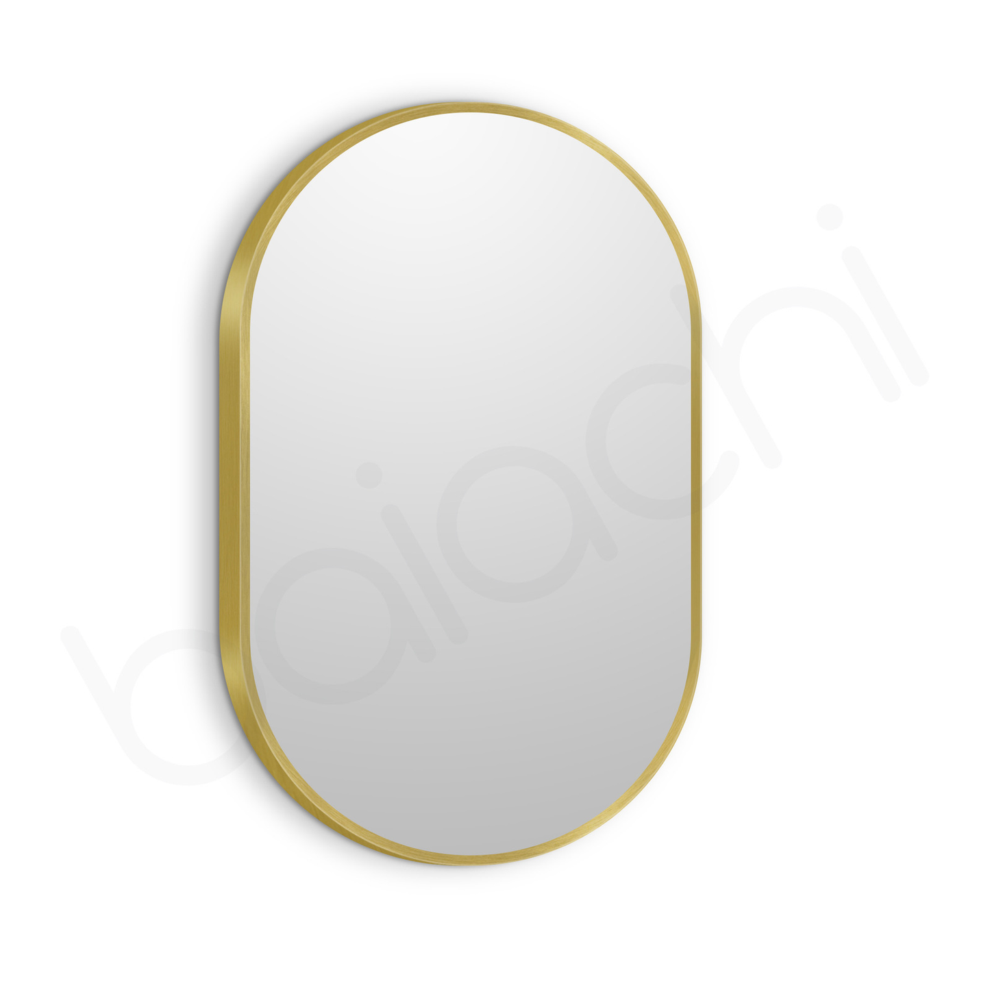Baiachi Cora Oval 600mmx900mm Frame Mirror Brushed Gold