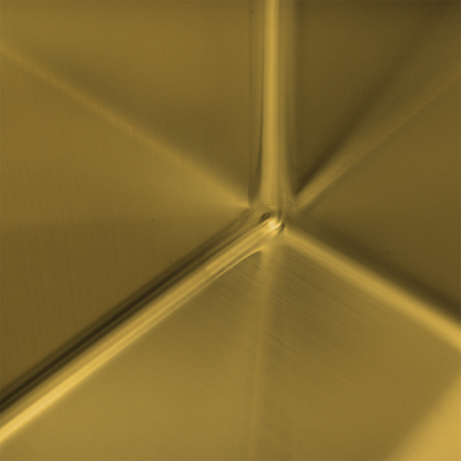 640X440mm Handmade Laundry Kitchen Sink Top/Under Mount Brushed Gold