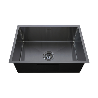 640X440mm Handmade Laundry Kitchen Sink Top/Under Mount Gun Metal
