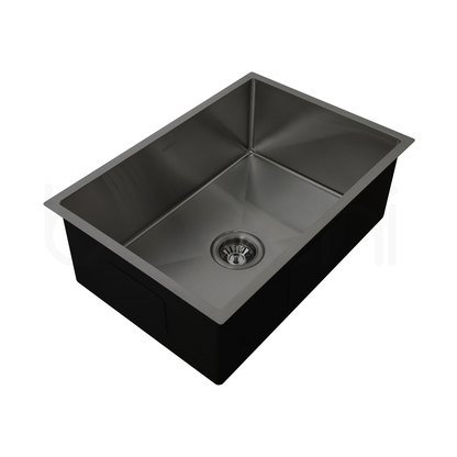 640X440mm Handmade Laundry Kitchen Sink Top/Under Mount Gun Metal