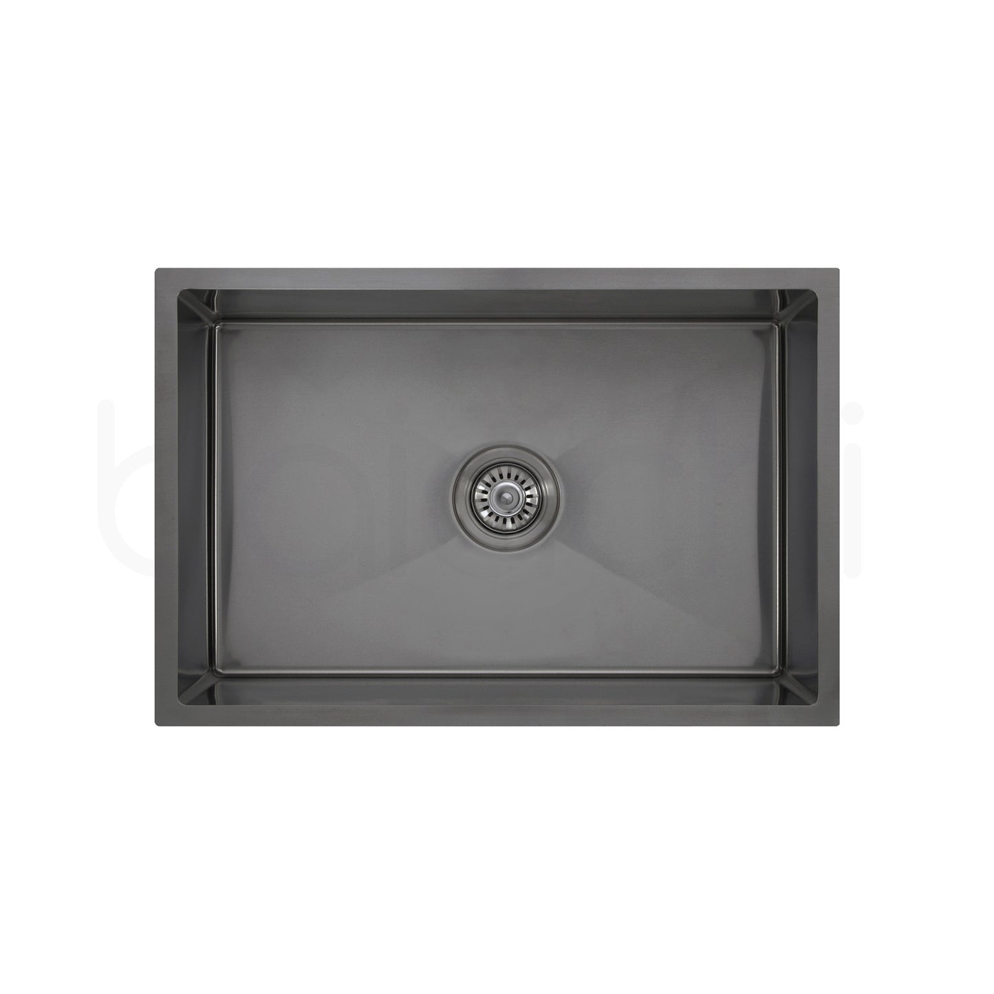 640X440mm Handmade Laundry Kitchen Sink Top/Under Mount Gun Metal