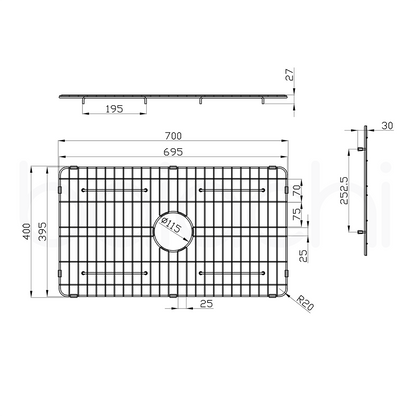 Baiachi Kitchen Sink Grid Stainless Steel