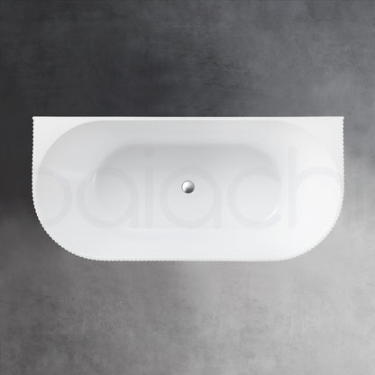 Baiachi Clara 1500 Fluted Back To Wall Freestanding Bath MK2