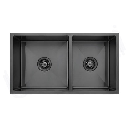 780X440mm Handmade Laundry Kitchen Sink Top/Under Mount Gun Metal