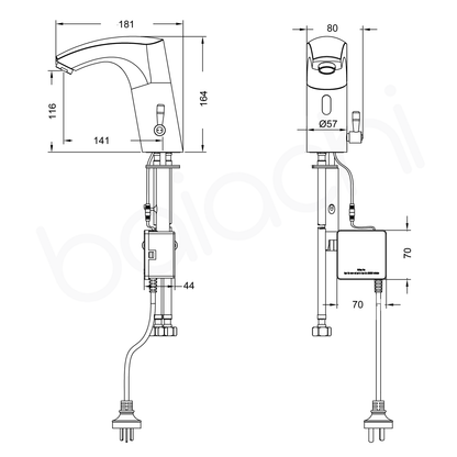 Baiachi Toonpan Sensor Basin Mixer Chrome