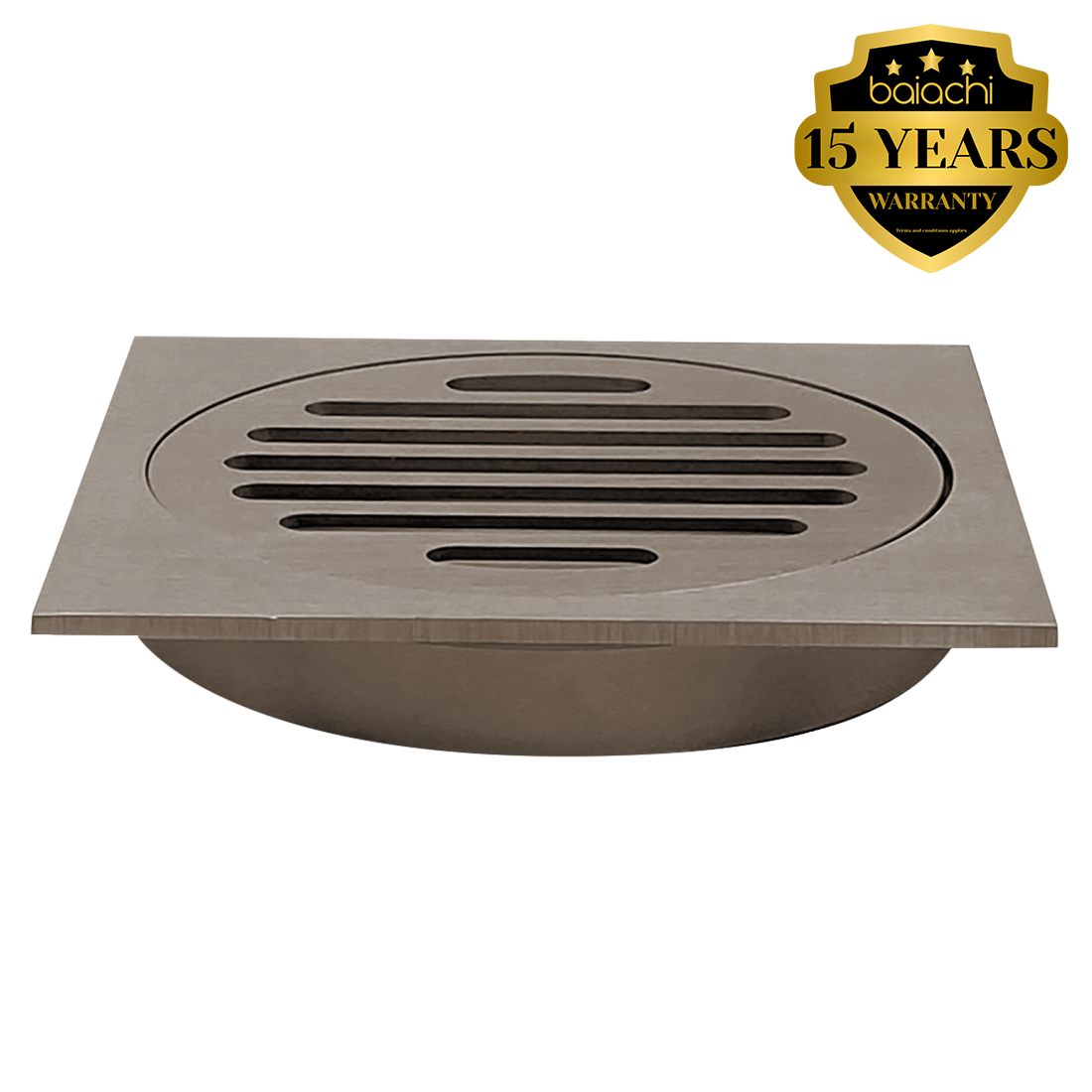 Baiachi 110X110mm Bathroom Shower 100mm Floor Waste Drain Antique Bronze