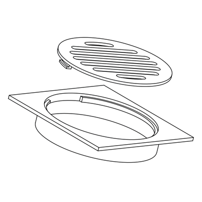 110X110mm Gun Metal Bathroom Shower 100mm Floor Waste Drain Grate