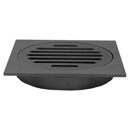 110X110mm Gun Metal Bathroom Shower 100mm Floor Waste Drain Grate