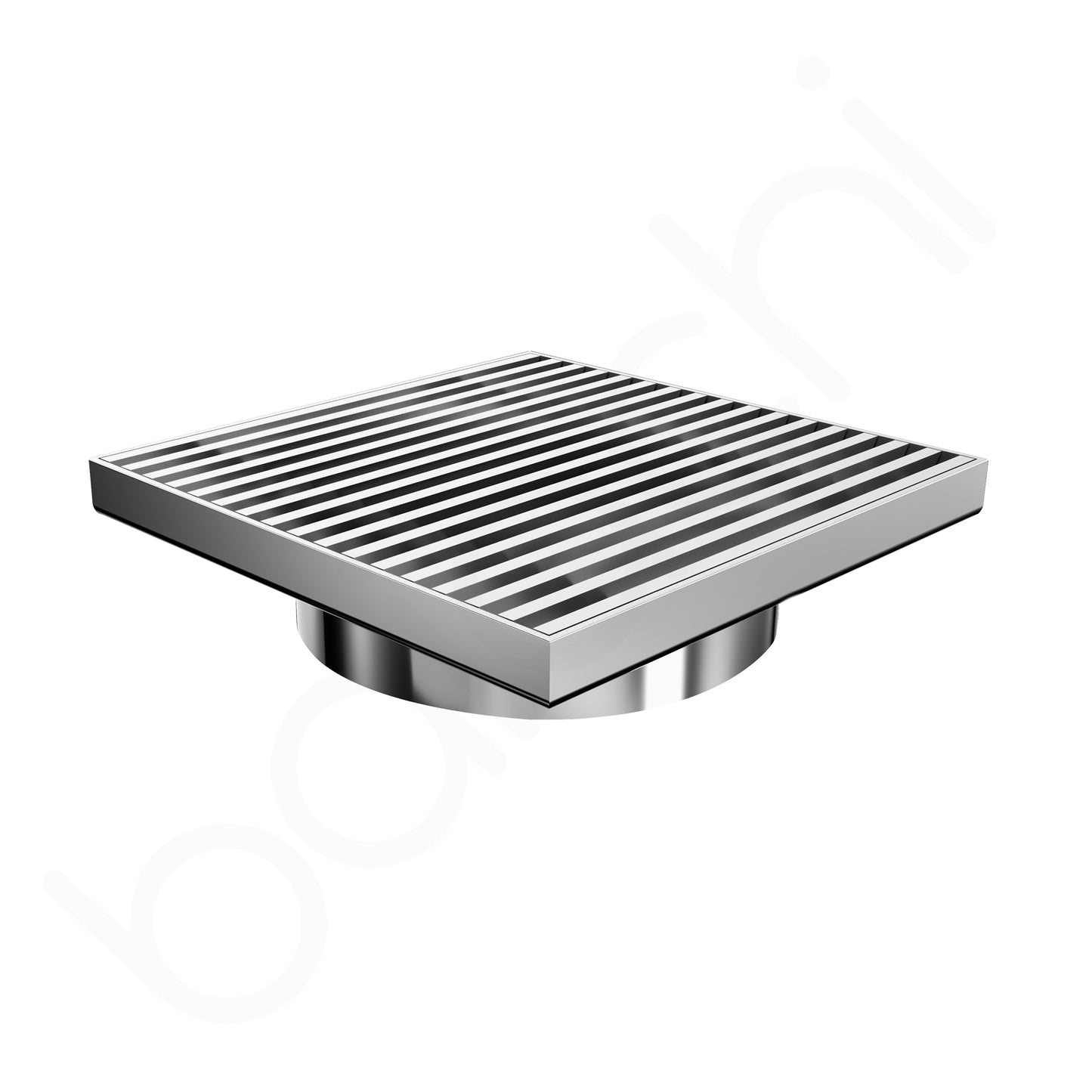 Baiachi 115mm Square Heelguard Floor Waste Stainless Steel