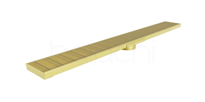 901-1200mm Linear Heelguard Adjustable Floor Waste Brushed Gold