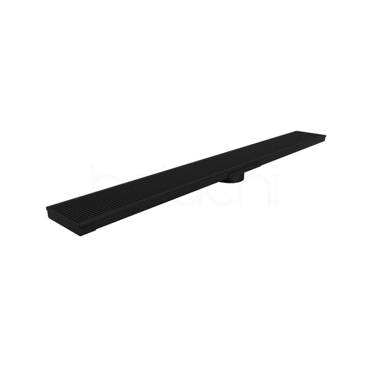 601-900mm Linear Heelguard Adjustable Floor Waste Matte Black
