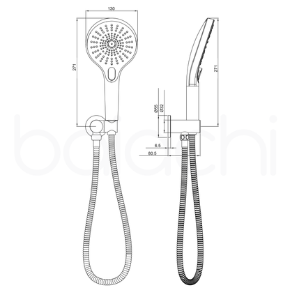 Noosa Multi Function Hand Shower Brushed Gold