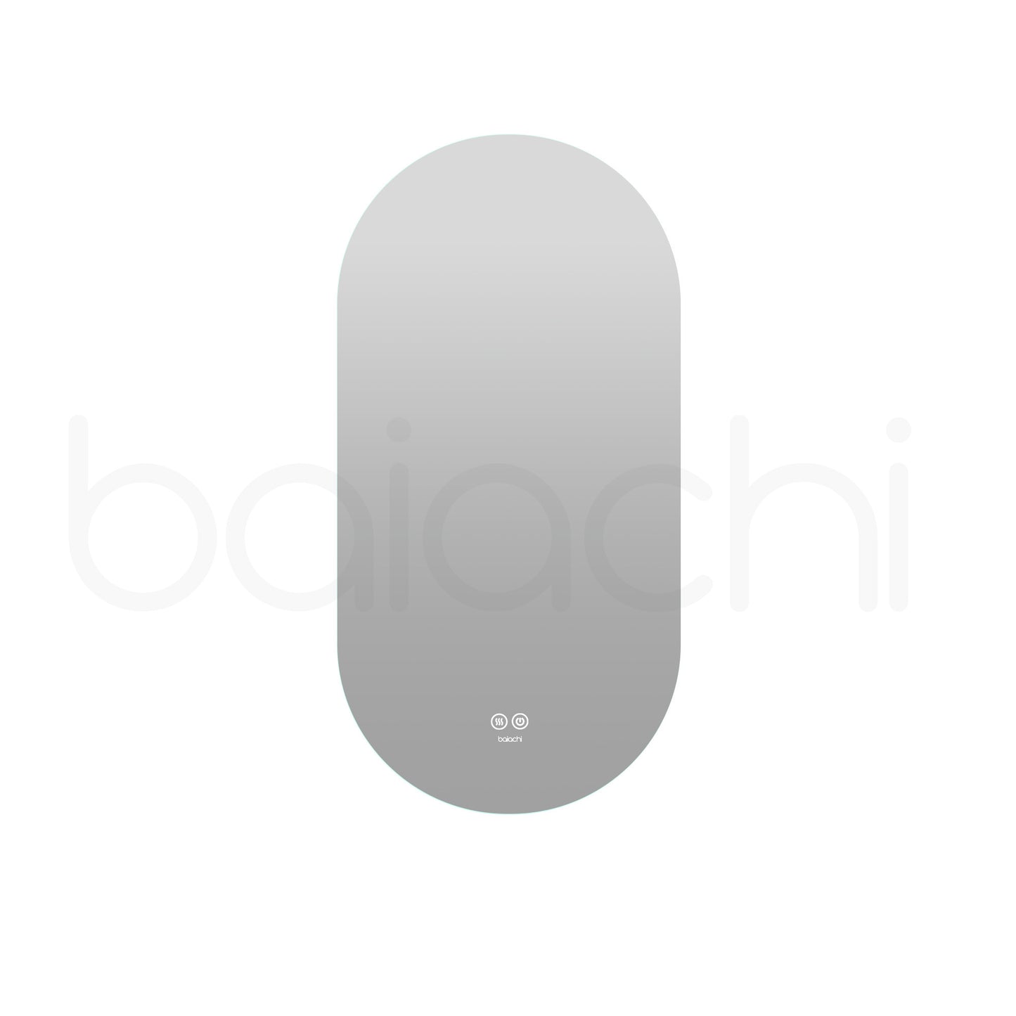 Baiachi LED Oval 450x900mm Backlit Anti-Fog Mirror