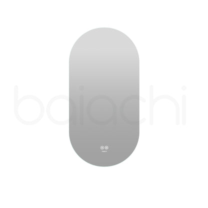 Baiachi LED Oval 450x900mm Backlit Anti-Fog Mirror