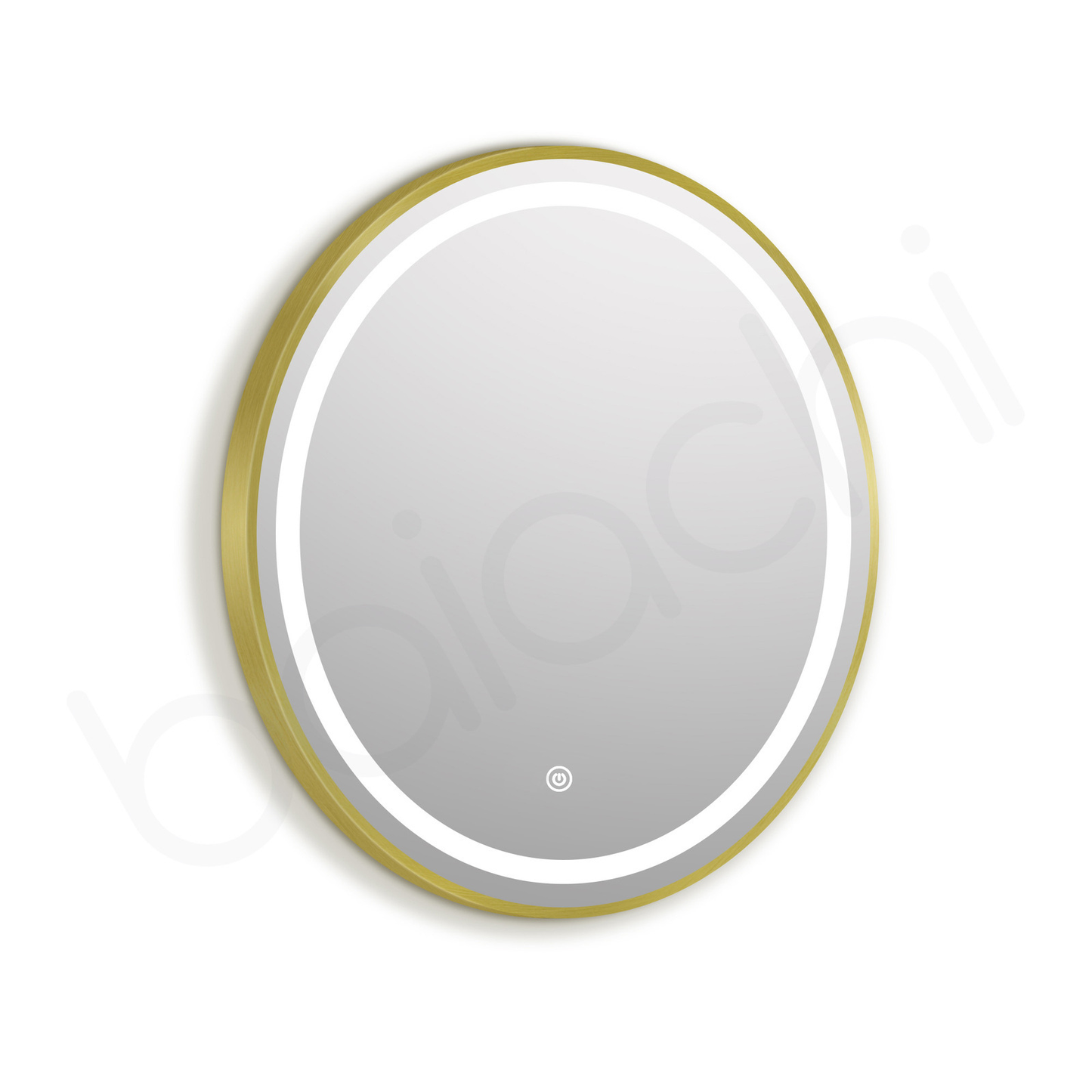 Baiachi Otus LED Round 600mm Frame Mirror Brushed Gold