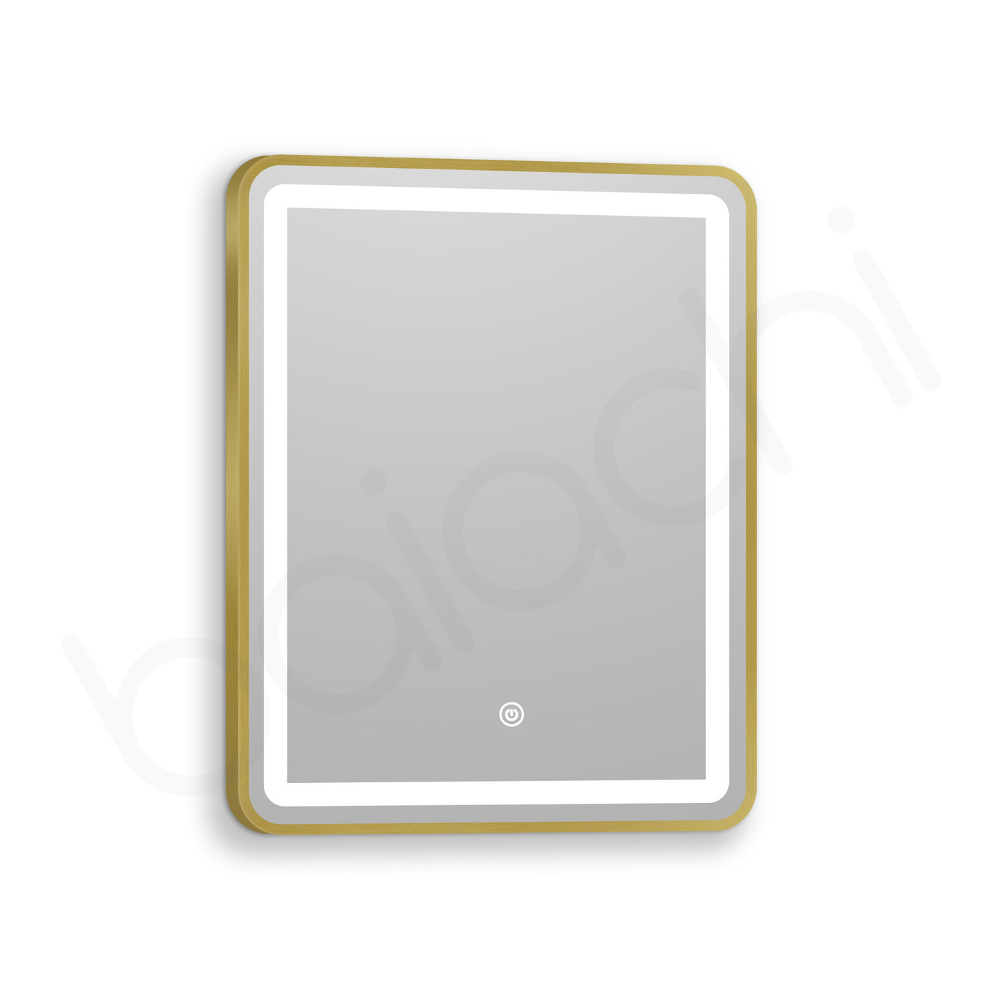 Baiachi Eden LED Square 600mmx750mm Frame Mirror Brushed Gold