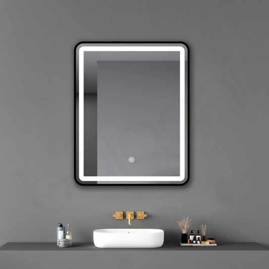 Baiachi Eden LED Square 600mmx750mm Frame Mirror Matte Black