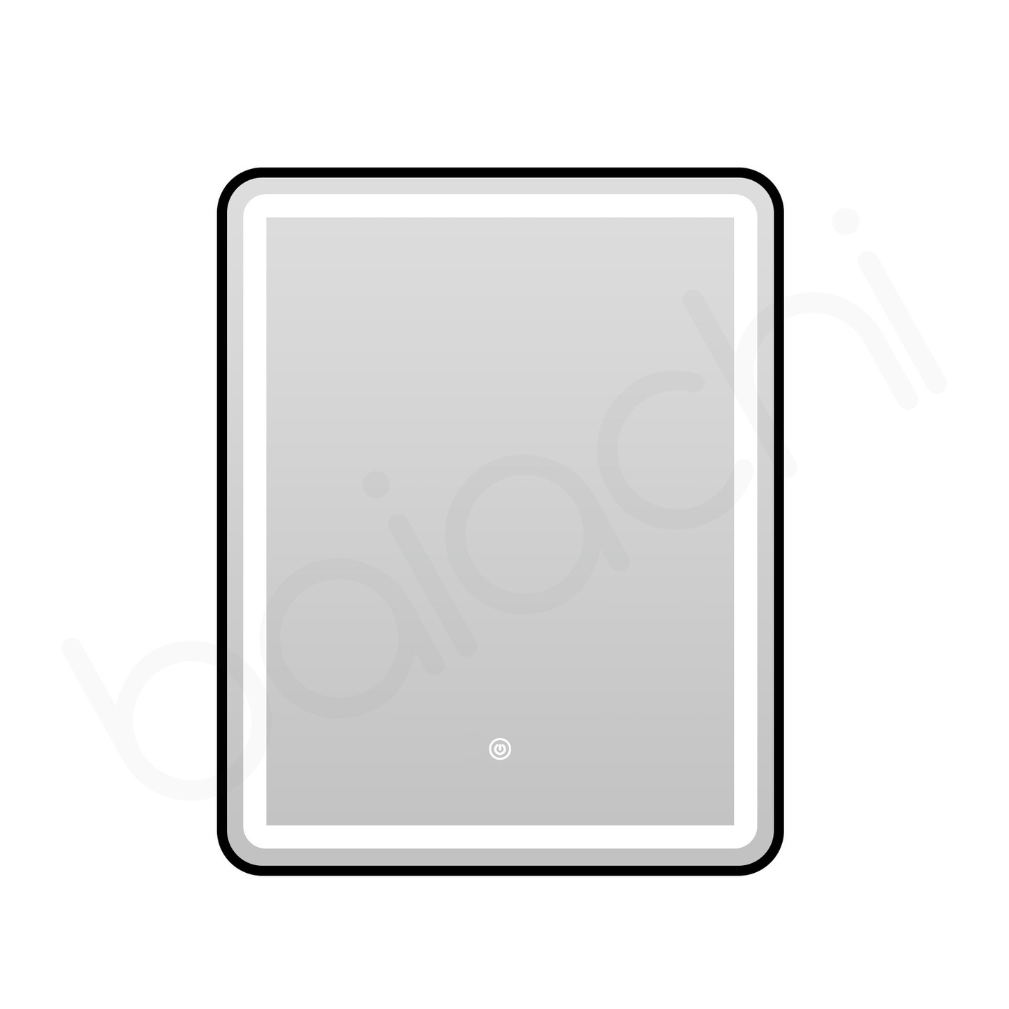 Baiachi Eden LED Square 600mmx750mm Frame Mirror Matte Black