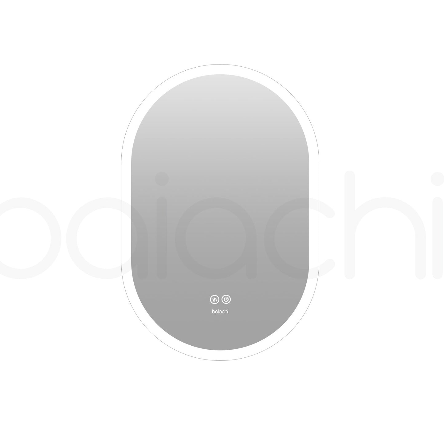 Baiachi Cora LED Oval 600mmx900mm Frameless Mirror.