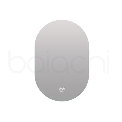 Baiachi LED Oval 600x900mm Backlit Anti-Fog Mirror