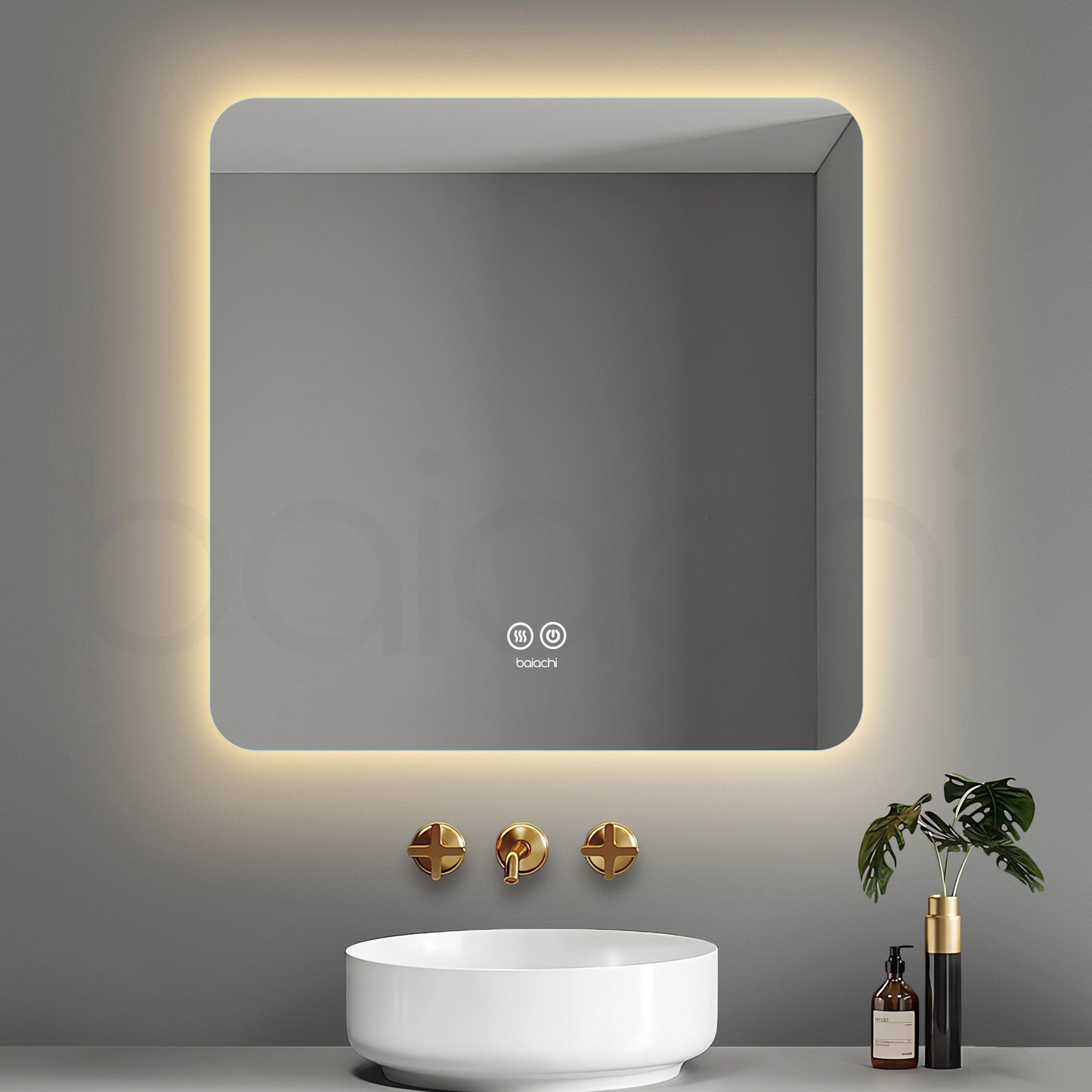 Baiachi LED Square 750x750mm Backlit Anti-Fog Mirror
