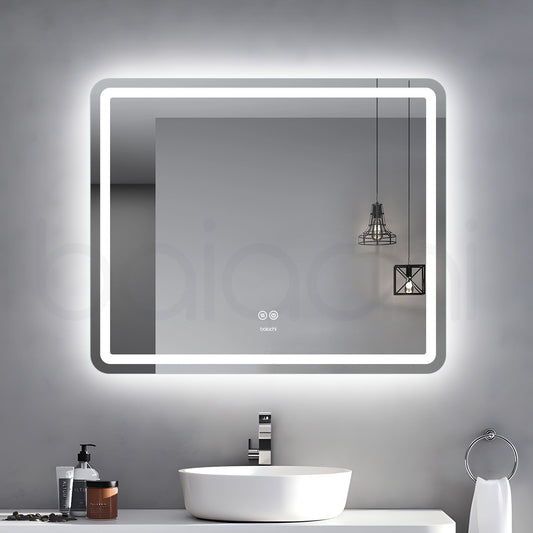 Baiachi 900x750 LED Rectangle Frameless Mirror